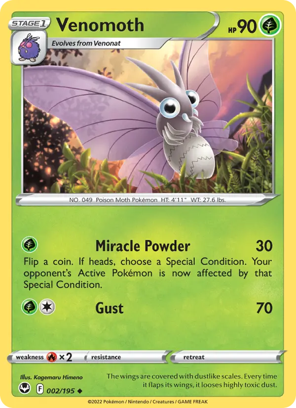 Venomoth, Pokémon card