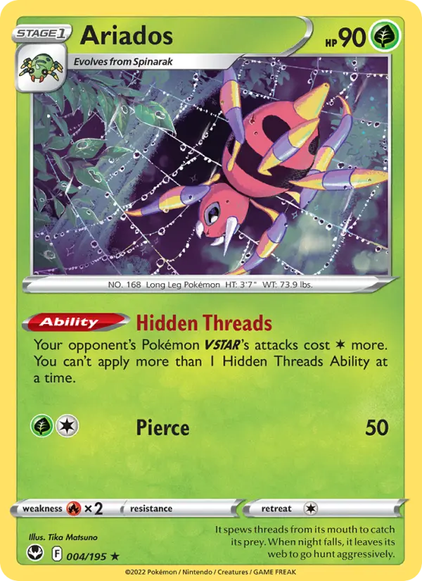 Ariados, Pokémon card