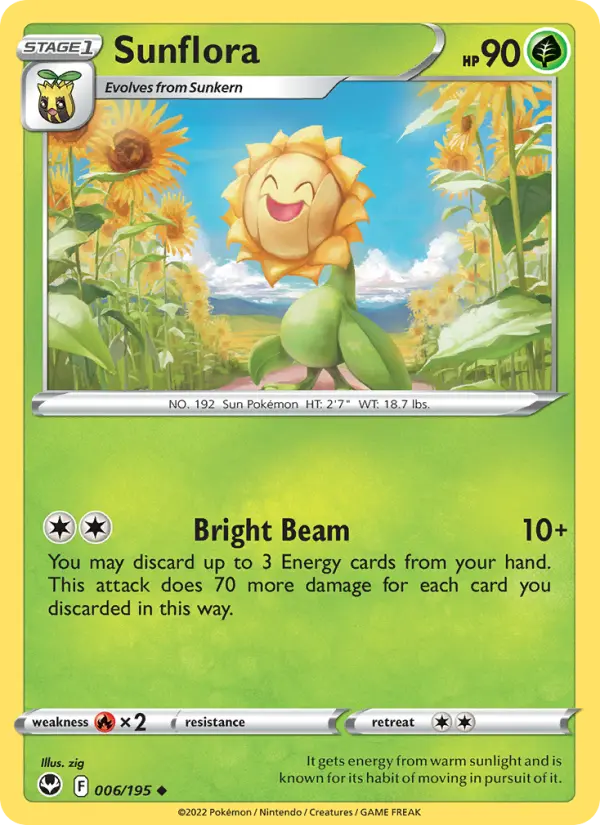 Sunflora, Pokémon card