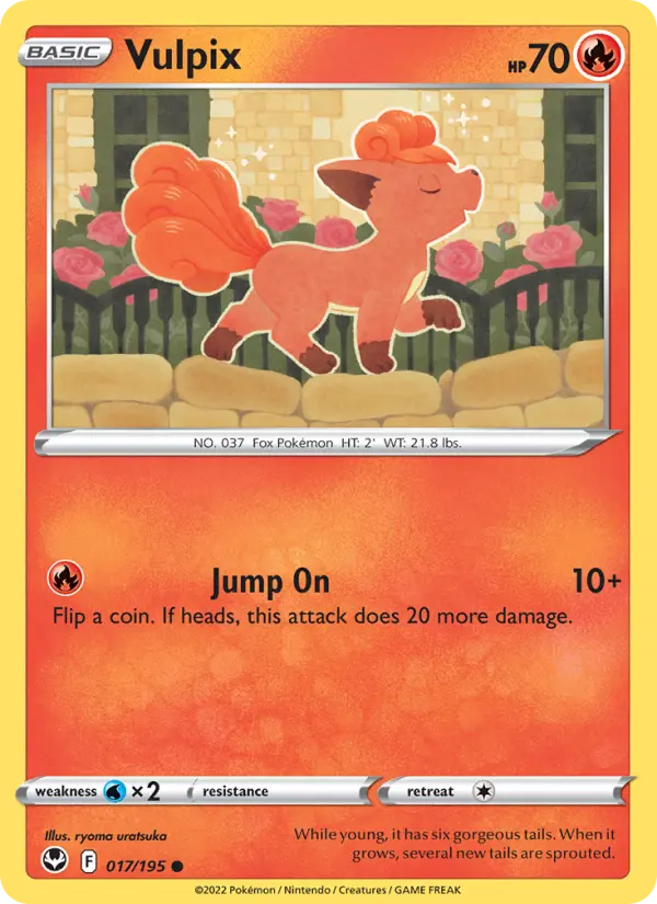 Vulpix, Pokémon card