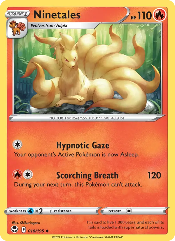 Ninetales, Pokémon card
