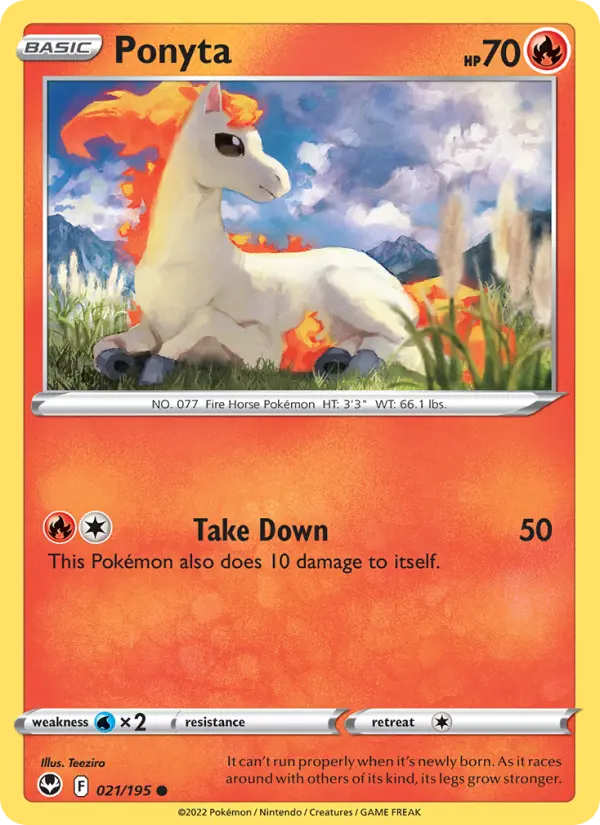 Ponyta, Pokémon card