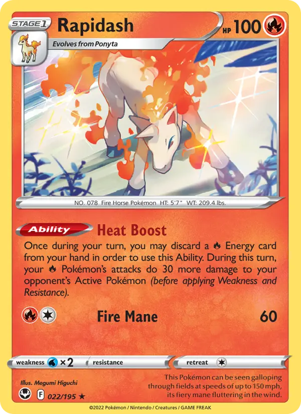 Rapidash, Pokémon card
