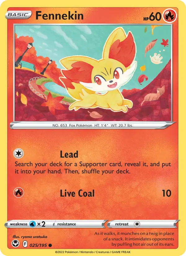 Fennekin, Pokémon card