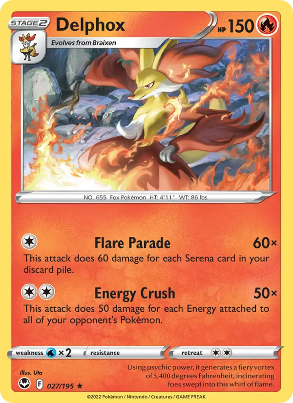 Delphox, Pokémon card