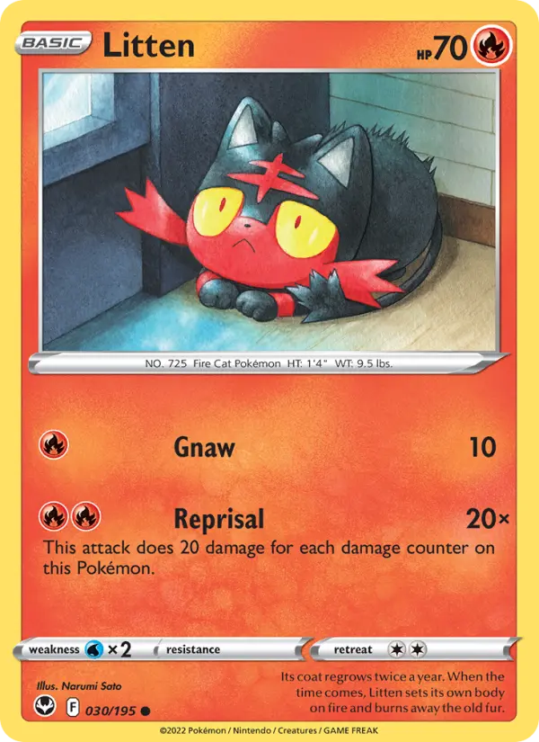 Litten, Pokémon card