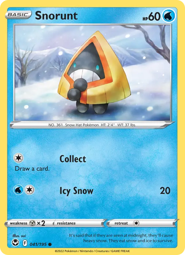 Snorunt, Pokémon card