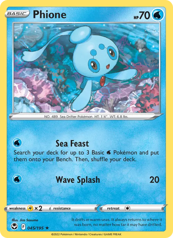 Phione, Pokémon card