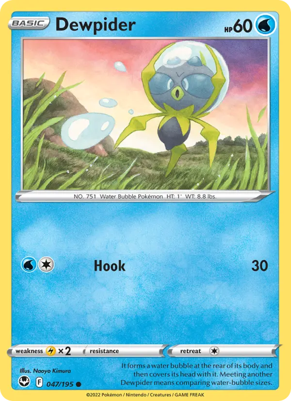 Dewpider, Pokémon card
