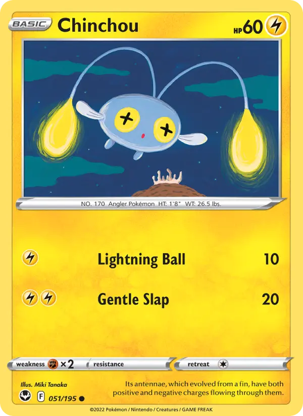 Chinchou, Pokémon card