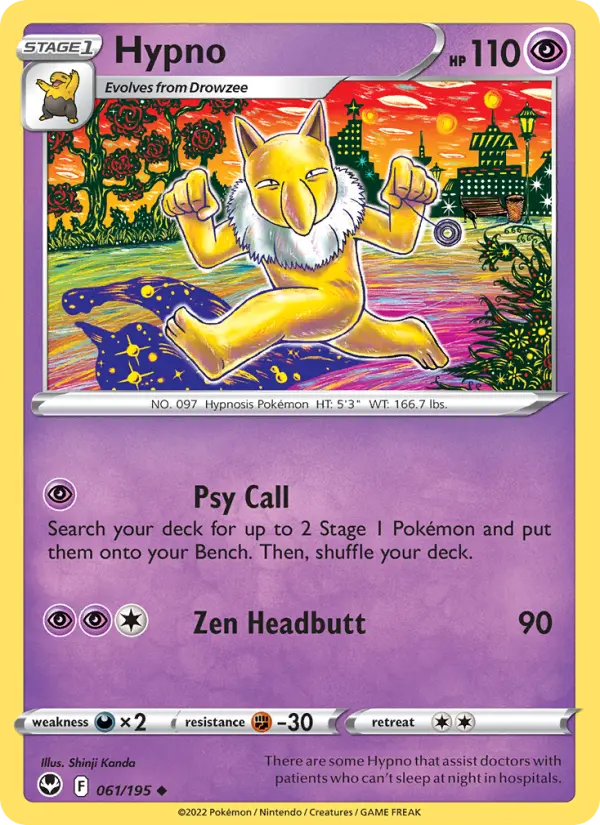 Hypno, Pokémon card