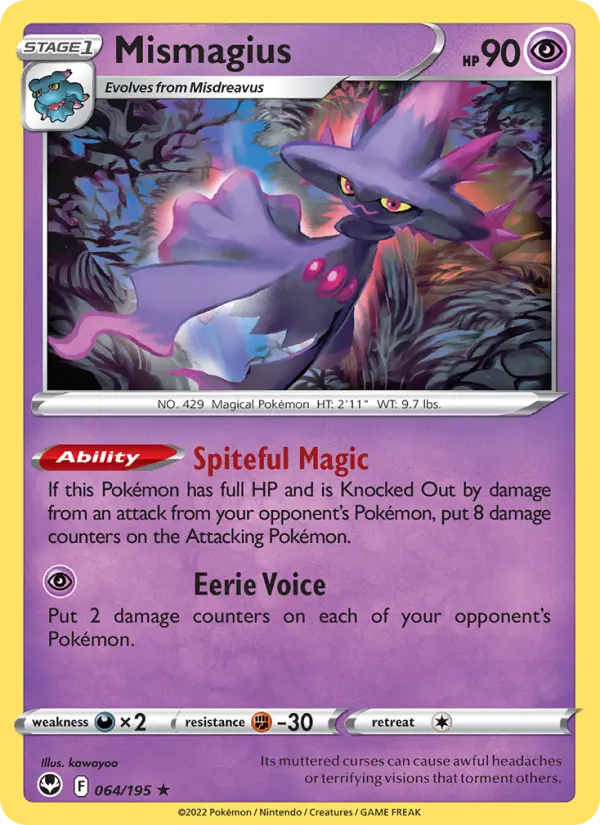 Mismagius, Pokémon card
