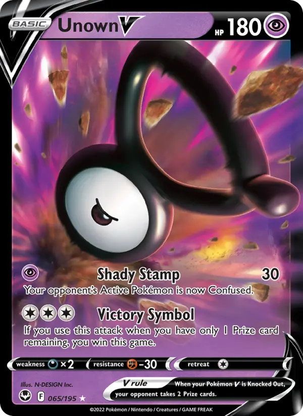 Unown V, Pokémon card