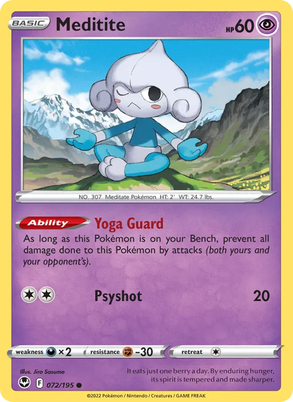 Meditite, Pokémon card