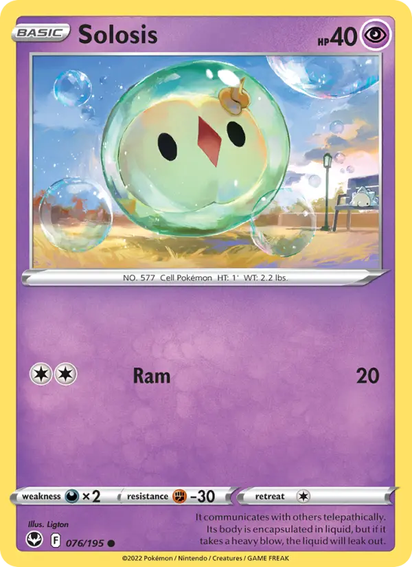 Solosis, Pokémon card