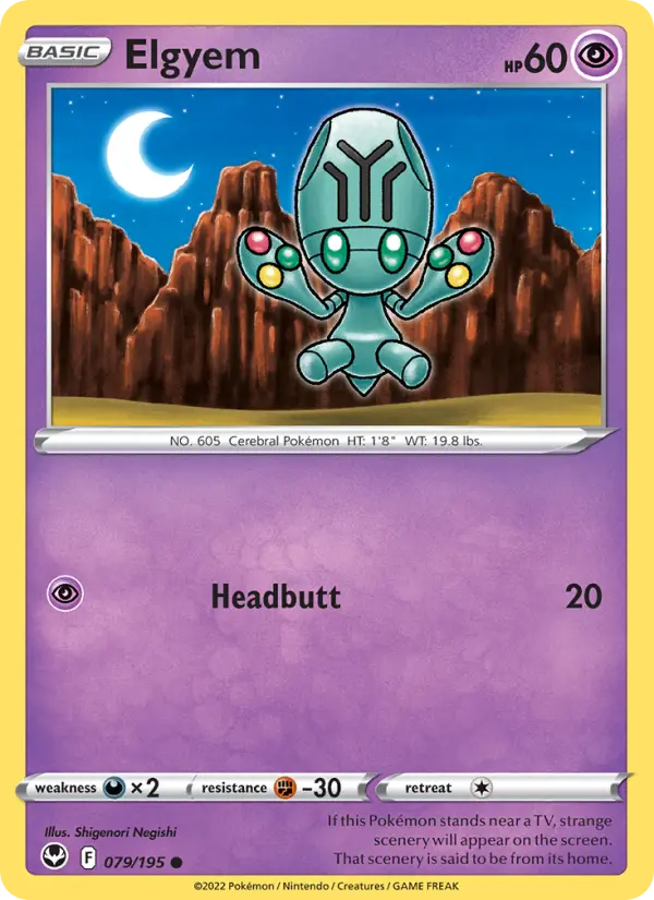 Elgyem, Pokémon card