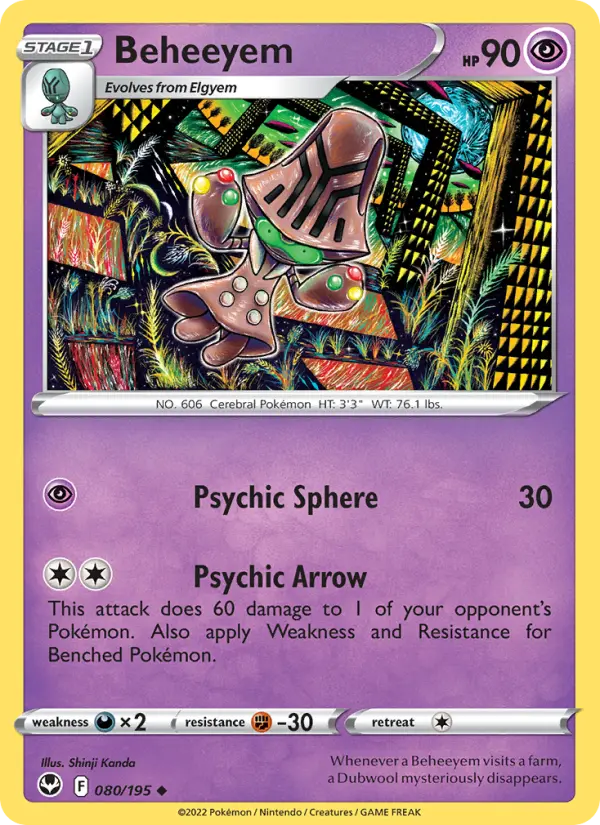 Beheeyem, Pokémon card