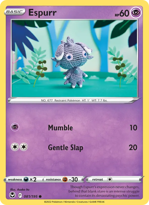 Espurr, Pokémon card