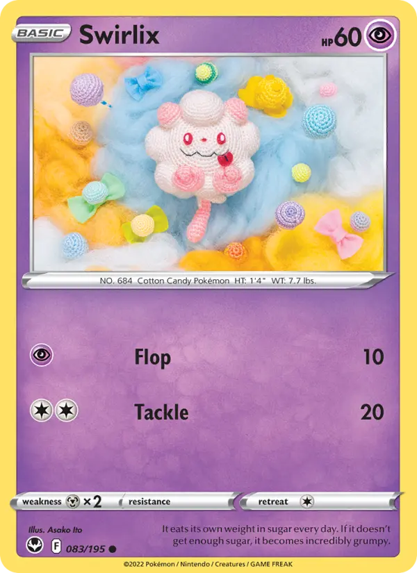 Swirlix, Pokémon card