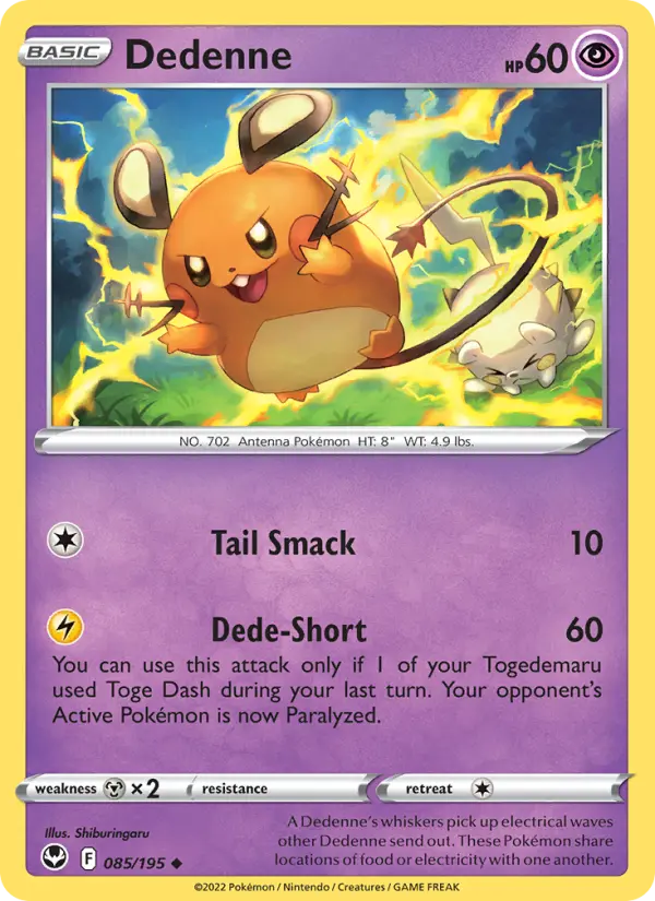 Dedenne, Pokémon card