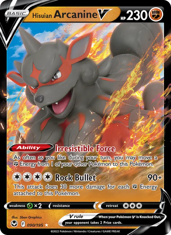 Hisuian Arcanine V, Pokémon card