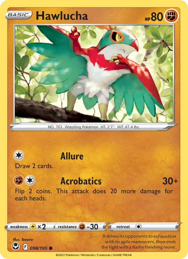 Hawlucha, Pokémon card