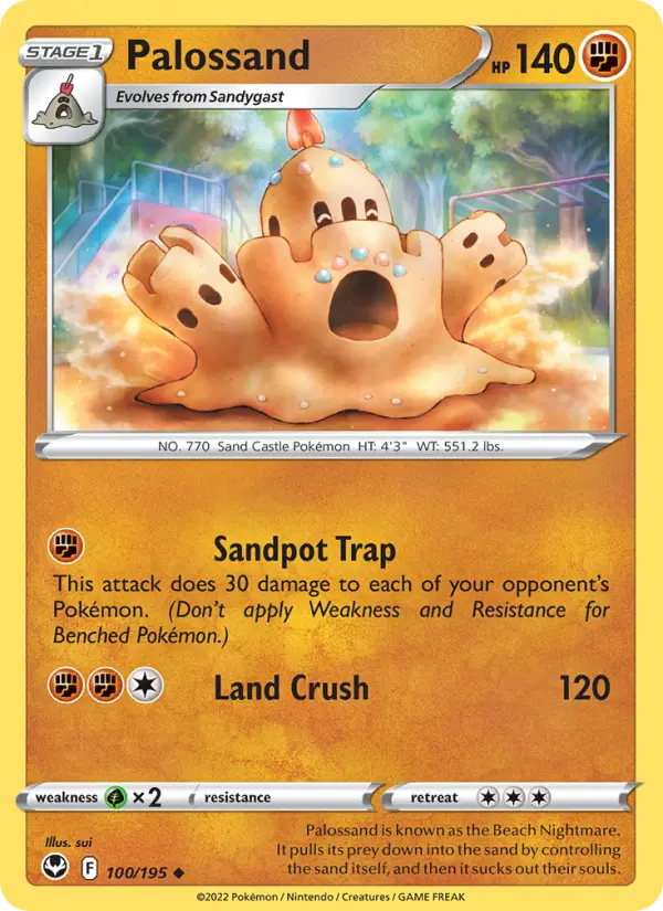 Palossand, Pokémon card