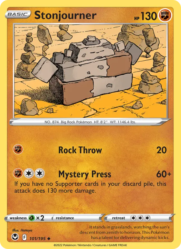 Stonjourner, Pokémon card