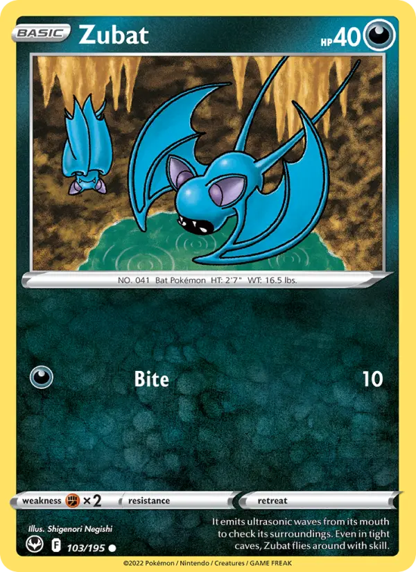 Zubat, Pokémon card