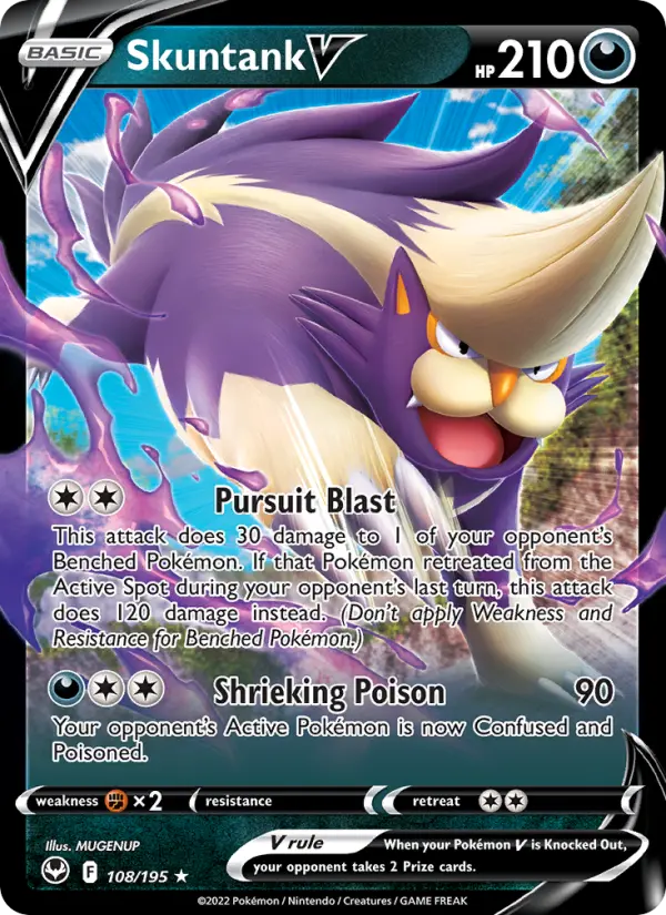 Skuntank V, Pokémon card