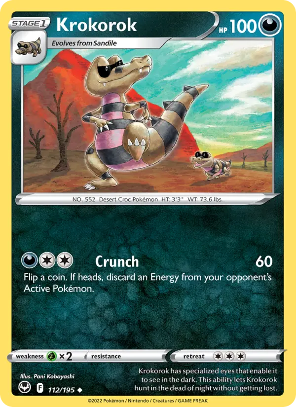 Krokorok, Pokémon card