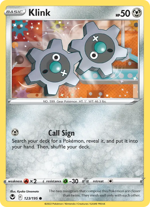 Klink, Pokémon card