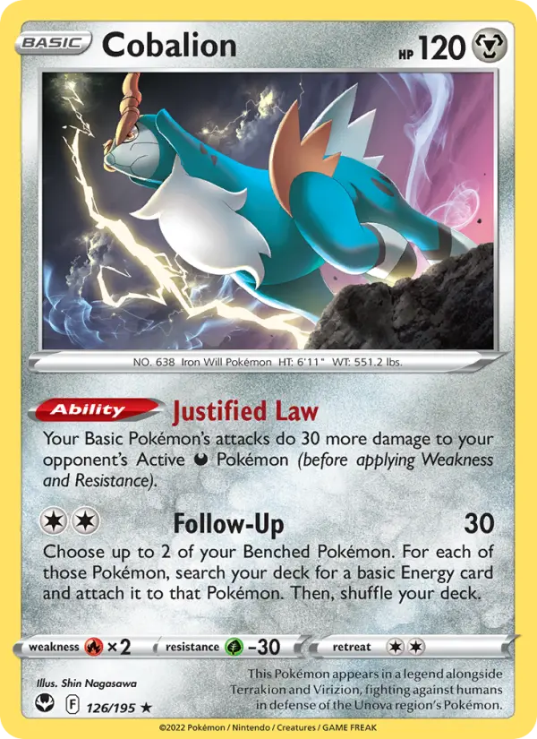 Cobalion, Pokémon card