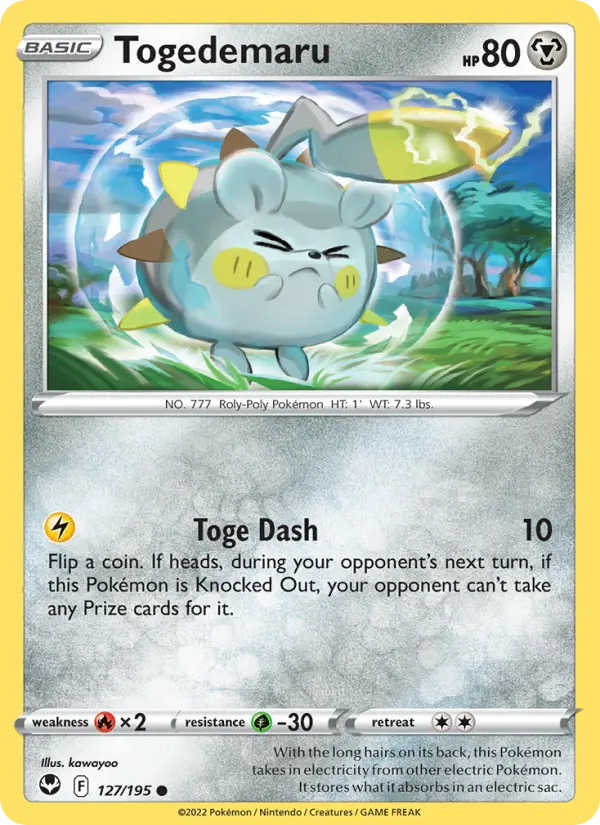 Togedemaru, Pokémon card