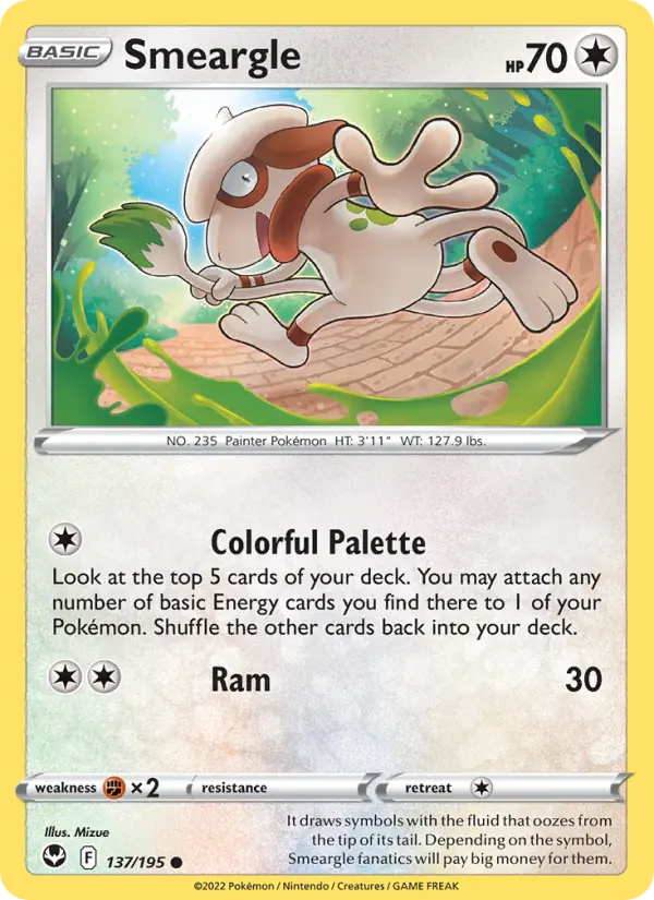 Smeargle, Pokémon card