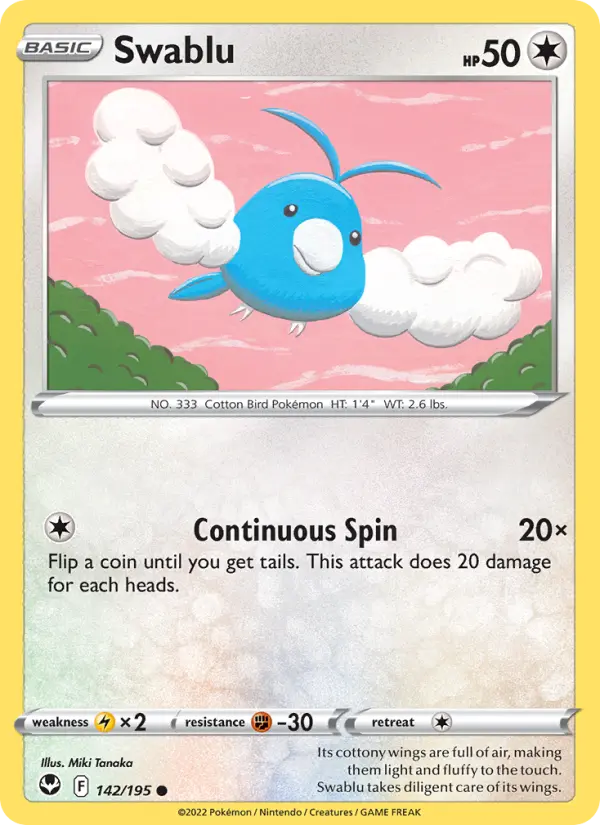 Swablu, Pokémon card