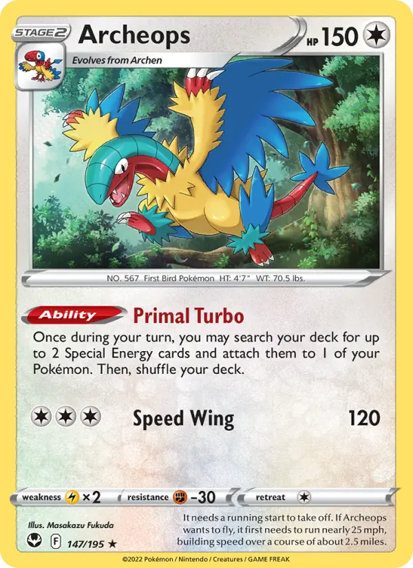 Archeops, Pokémon card