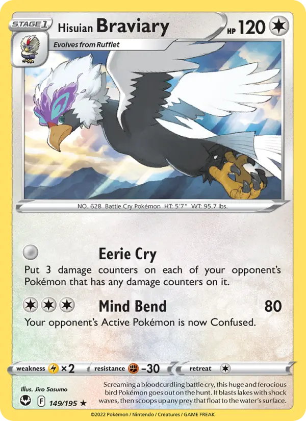 Hisuian Braviary, Pokémon card