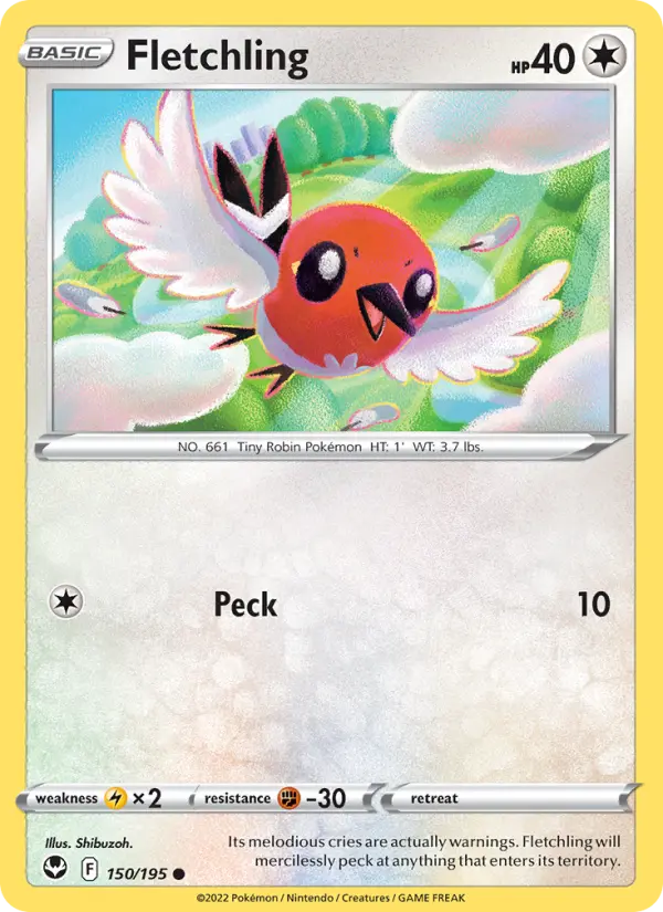 Fletchling, Pokémon card