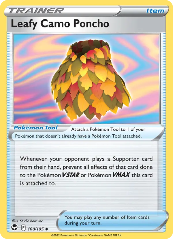 Leafy Camo Poncho, Pokémon card