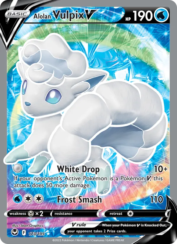 Alolan Vulpix V, Pokémon card