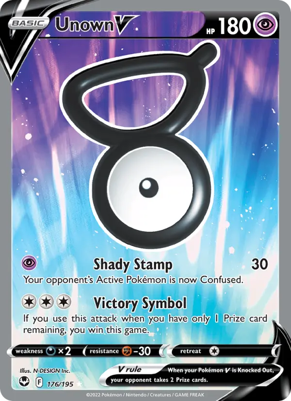 Unown V, Pokémon card