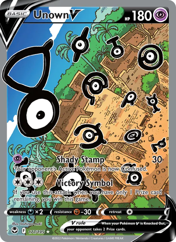 Unown V, Pokémon card