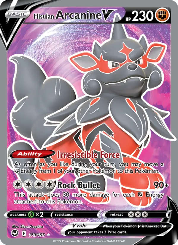 Hisuian Arcanine V, Pokémon card