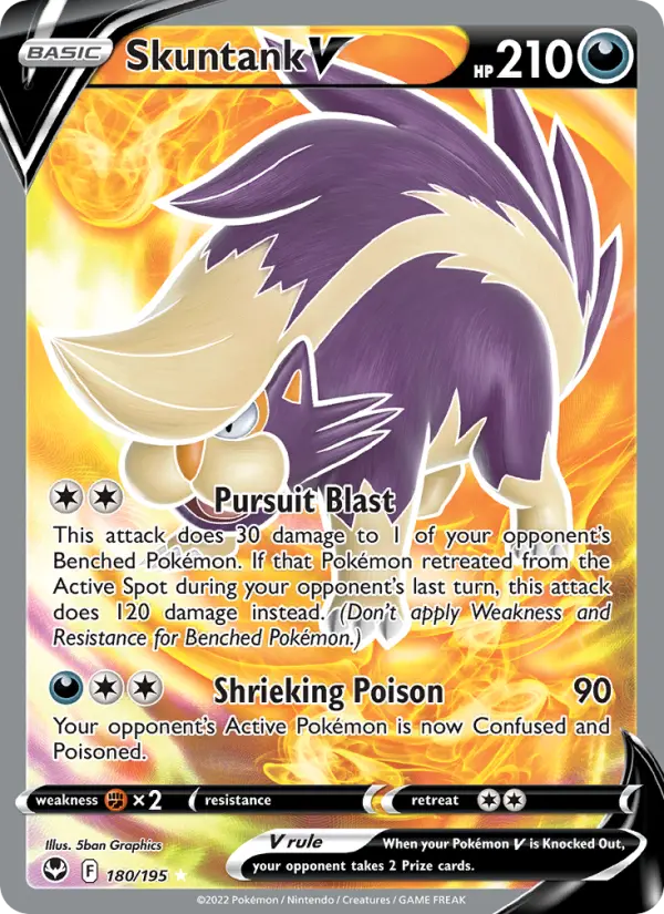 Skuntank V, Pokémon card