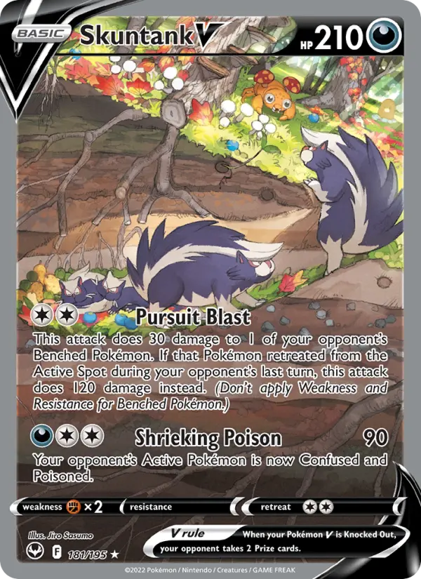 Skuntank V, Pokémon card