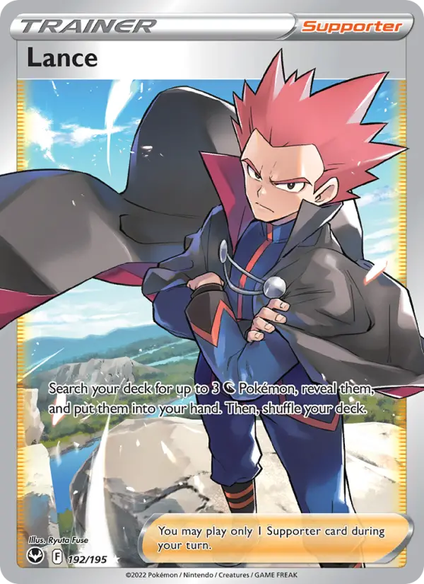 Lance, Pokémon card
