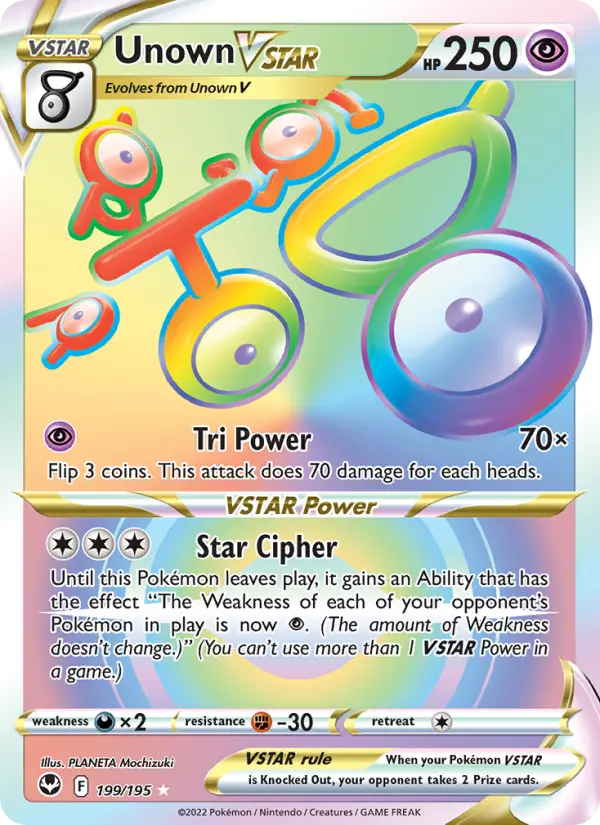Unown VSTAR, Pokémon card
