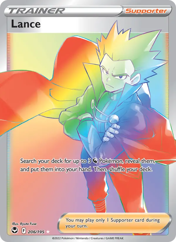 Lance, Pokémon card