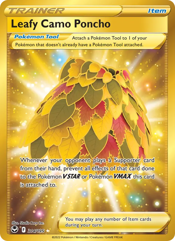 Leafy Camo Poncho, Pokémon card